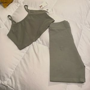 Crop tank & bike shorts